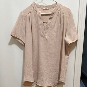Entro Light Beige Textured Blouse